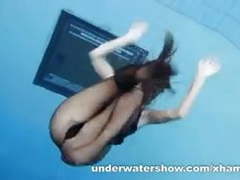 KiloGirls presents: Zuzanna is swimming in pantyhose in the pool