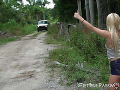 KiloGirls presents: Petite blonde teen brutally fucked and facialized in a van