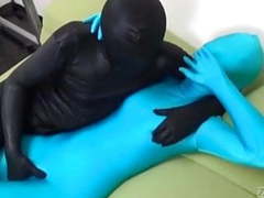 KiloGirls presents: Subtitled japanese zentai fingerbanging to orgasm