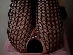 KiloGirls presents: Lady with huge dildo up ass