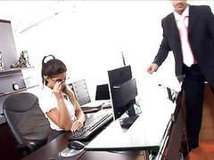 KiloGirls presents: Horny secretary fucked on her desk in lingerie