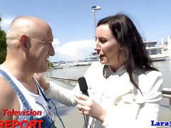 KiloGirls presents: British news lady enjoys hardcore fuck after interview