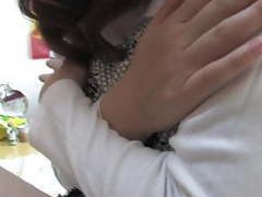 KiloGirls presents: Naughty brunette sucks cock and gives expert footjob