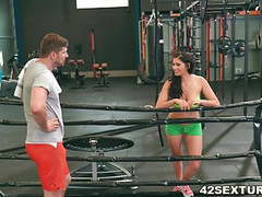 KiloGirls presents: Busty ava black rides a dick after training