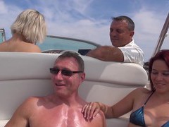 KiloGirls presents: Hot ass blondie britney drops her clothes for sex on the boat, Group Sex, Hardcore, Outdoor, Reality, Yacht, Foursome, Bikini