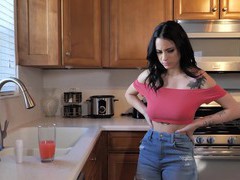 KiloGirls presents: Brunette melody foxx enjoys while giving her man a blowjob, Couple, Hardcore, Brunettes, Long Hair, Jeans, Pussy, Shaved Pussy, Tattoo, Natural Tits, Blowjob, Hot Ass, Cowgirl, Missionary, Doggystyle