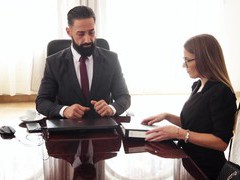 KiloGirls presents: Erotic fucking in the office with gorgeous secretary eveline dellai