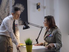 KiloGirls presents: Rebecca volpetti wearing nylon stockings getting fucked hard