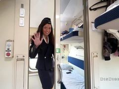KiloGirls presents: Seduced the conductor on the train and fucked while she had a break