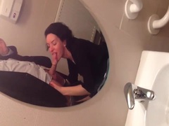 KiloGirls presents: Homemade bathroom blowjob from beautiful wife