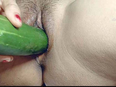KiloGirls presents: I can't get any where big black cock so my small pussy fucked by big cucumber  in hindi