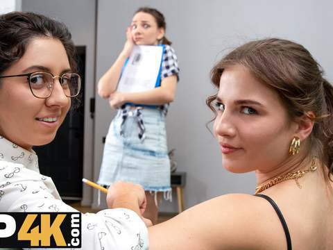 KiloGirls presents: Vip4k. lesbians is a perfect work break for these office whores
