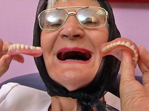 KiloGirls presents: 75 year old hairy grandma orgasms without dentures