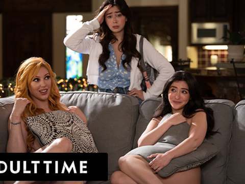 KiloGirls presents: Adult time - horny stepmom lauren phillips caught fucking stepdaughter's bully! wild lesbian 3-way!
