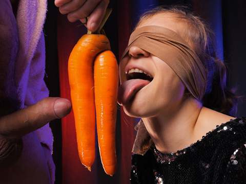 KiloGirls presents: I'm very angry!! my stepbrother tricked me into sucking his dick with the help of taste game - xsanyany