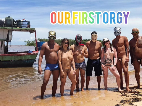 KiloGirls presents: I took my wives to a gangbang with my friends on an old boat in salvador