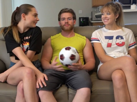 KiloGirls presents: A sizzling game of strip soccer with newcomers river and derek
