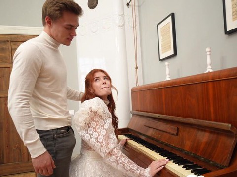 KiloGirls presents: Redhead pianist goes nuts for my hard dick after practice