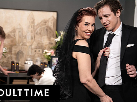 KiloGirls presents: Adult time - horny tattooed gilf ruby lynne caught fucking big dick stud during her hubby's funeral!