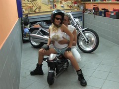KiloGirls presents: Motorbike teen samantha gets big tits fucked