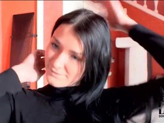 KiloGirls presents: Blue eyed girl in black turtleneck strips