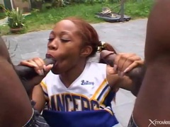 KiloGirls presents: Sweet cheerleader double penetrated by black guys