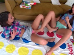 KiloGirls presents: Teens play twister and share lesbian kisses