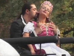 KiloGirls presents: Old time costume and outdoor sex