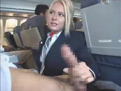 KiloGirls presents: Babe on a plane giving a handjob