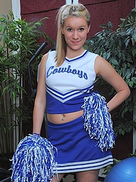 KiloGirls presents: Cheerleader Kristi Kay drops pompoms and gets naked