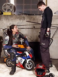 KiloGirls presents: Shy teenage biker chick fucks the horny mechanic hardcore
