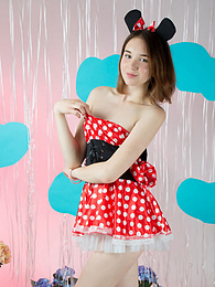 KiloGirls presents: Breathtaking slender chick got rid of innocent clothing quickly and spread those smooth legs while showing her moist areas.