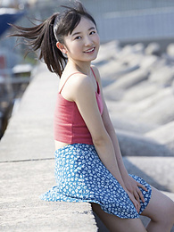 KiloGirls presents: Asian teen Chisaki Morito demonstrates her tiny tits and demonstrates her exposed body outdoors